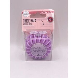 invisibobble Extra Hold Traceless Spiral Hair Ties -‎ The Secret Purple -...